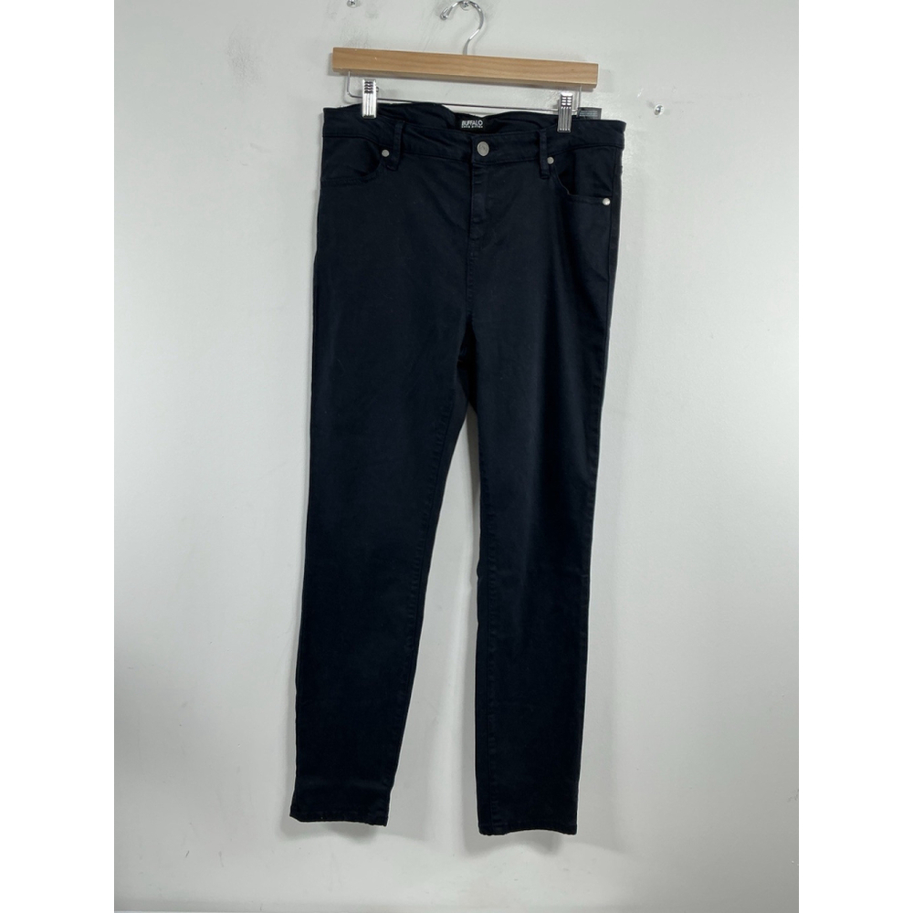Woman’s Excellent Buffalo David Bitton Royal Stretch Skinny Black Jeans 12/32